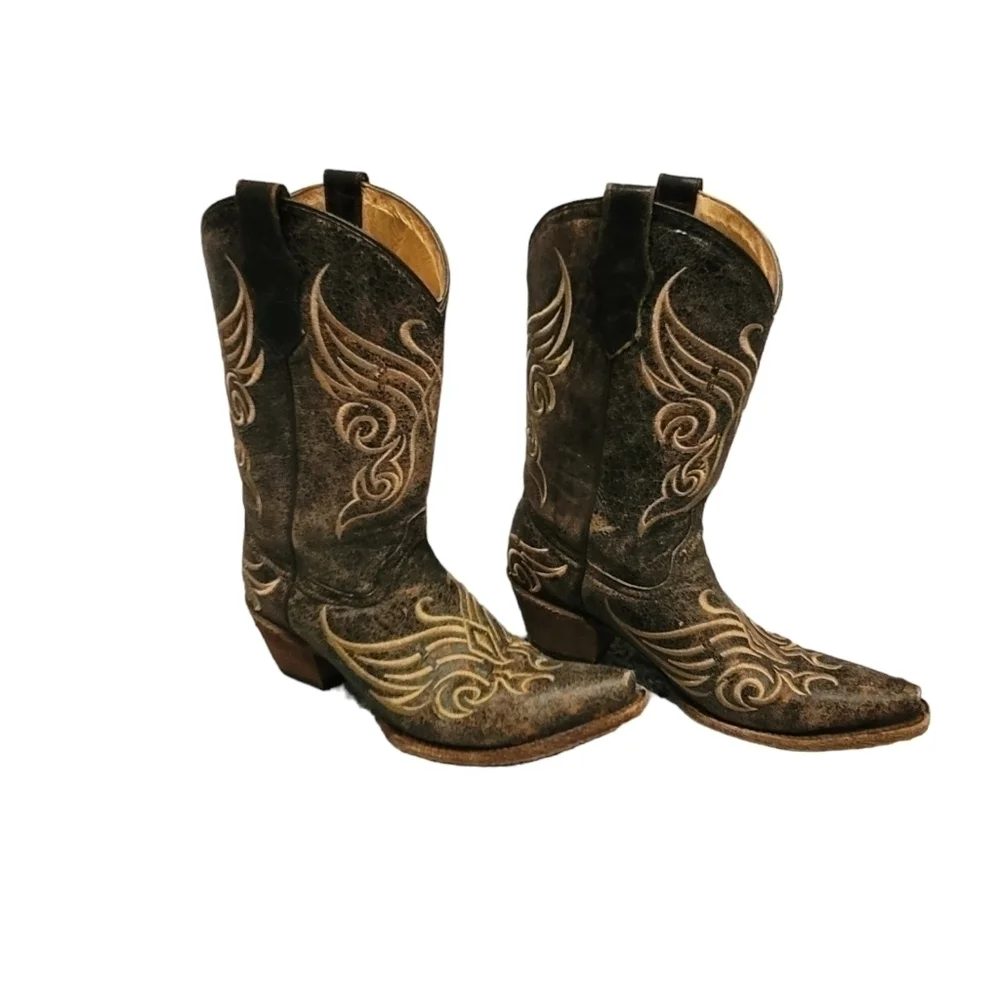 Circle G Vintage Distressed Cowboy Boots